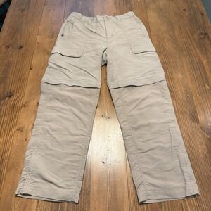 The North Face Pants Mens Small Khaki Convertible Cargo Zip Hiking Nylon